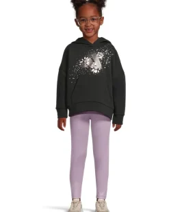 adidas Kids Graphic Hooded Pullover Glitter Legging Set (Toddler/Little Kid)