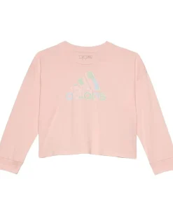 adidas Kids Long Sleeve Waist Crew Tee (Toddler/Little Kid)