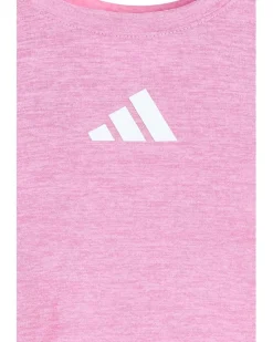 adidas Kids Melange Flounce Tank Shorts Set (Toddler/Little Kid)