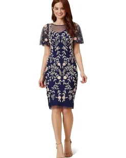 Adrianna Papell Beaded Short Dress Women's