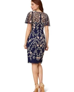 Adrianna Papell Beaded Short Dress Women's