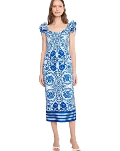Adrianna Papell Column Midi Dress Women's