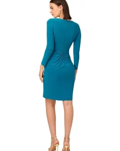 Adrianna Papell Jersey Draped Short Dress Women's