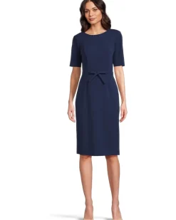 Adrianna Papell Mini Bow Front Sheath Dress Women's