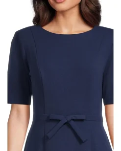 Adrianna Papell Mini Bow Front Sheath Dress Women's