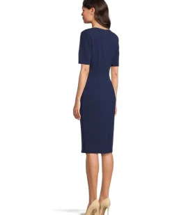 Adrianna Papell Mini Bow Front Sheath Dress Women's