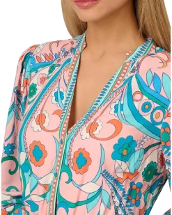 Adrianna Papell Printed Short Dress Women's