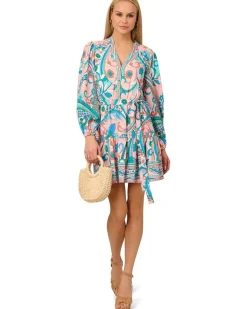 Adrianna Papell Printed Short Dress Women's