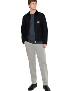 AG Jeans Archie Sueded Straight Trouser Pants Sulfur Classic Grey Men's
