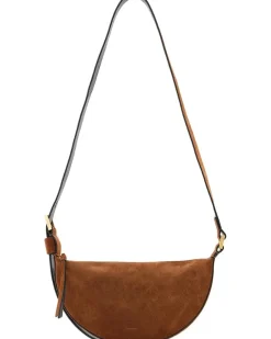 AllSaints Half Moon Suede Crossbody