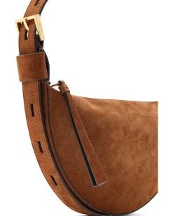 AllSaints Half Moon Suede Crossbody