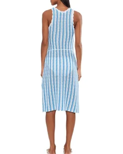 BECCA Beachy High Neck Crochet Lace Belter Dress Women's