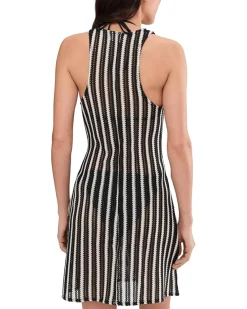 BECCA Cabo High Neck Stripe Dress Women's