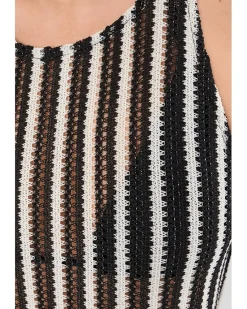 BECCA Cabo High Neck Stripe Dress Women's