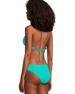 BECCA Modern Edge Rib Mira U Buckle Halter Top Women's