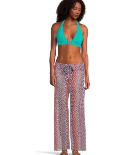 BECCA Modern Edge Rib Mira U Buckle Halter Top Women's
