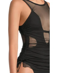 BECCA Muse Macie High Neck Mesh Overlay One Piece Women's