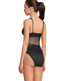 BECCA Muse Macie High Neck Mesh Overlay One Piece Women's