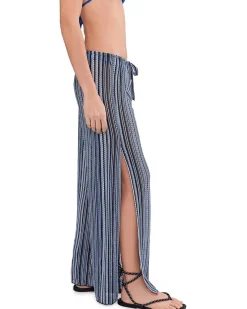 BECCA Seaside Crochet Knit Split Leg Pants Women's