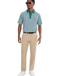Callaway Azalea Gingham Print Polo Men's