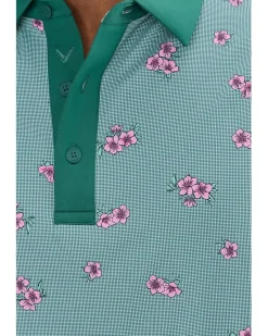Callaway Azalea Gingham Print Polo Men's