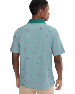 Callaway Azalea Gingham Print Polo Men's