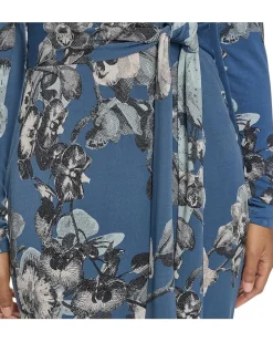 Calvin Klein Ong Sleeve Floral Jersey Aline Women's