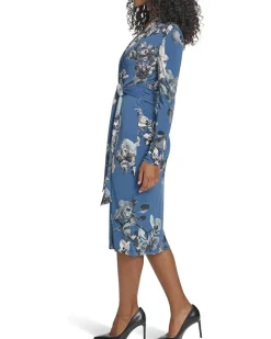 Calvin Klein Ong Sleeve Floral Jersey Aline Women's