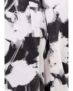 Calvin Klein Puff Sleeve Commuter Floral Tiered Midi Women's