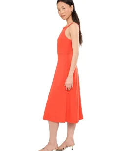 Calvin Klein Scuba Crepe Square Neck A-Line Dress Women's