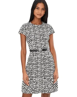 Calvin Klein Short Sleeve Belted Bubble Aline Women's
