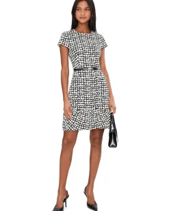 Calvin Klein Short Sleeve Belted Bubble Aline Women's
