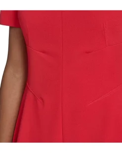 Calvin Klein Short Sleeve Scuba Crepe A-Line Women's