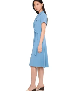 Calvin Klein Short Sleeve Self Tie Jacket Dress Women's