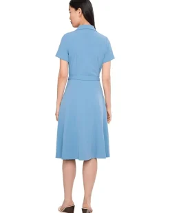 Calvin Klein Short Sleeve Self Tie Jacket Dress Women's