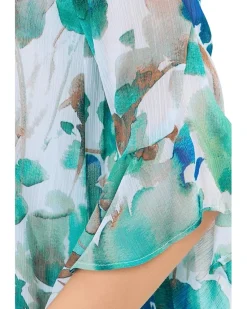 Calvin Klein 3/4 Sleeve Chiffon Floral Shift Dress Women's
