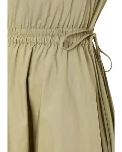 Calvin Klein Sleeveless V-Neck Solid Cotton Midi Women's