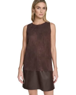 Calvin Klein Sleevless Suede Shift Women's