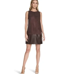 Calvin Klein Sleevless Suede Shift Women's