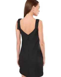 CeCe Bow Strap Placement Print Midi Dress Women's