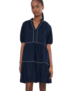 CeCe Contrast Trim Babydoll Dress Women's