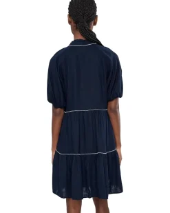 CeCe Contrast Trim Babydoll Dress Women's
