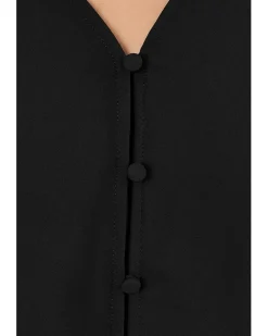CeCe Double Flutter Sleeve Shirred Shoulder Top Women's
