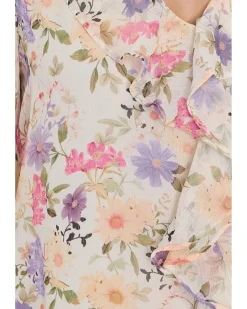 CeCe Flutter Sleeve Ruffled Short Sleeve Top Women's