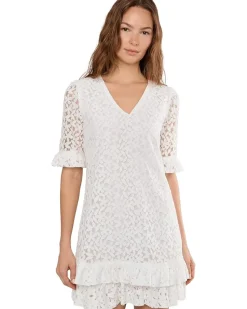 CeCe Lace V-neck Shift Dress Women's