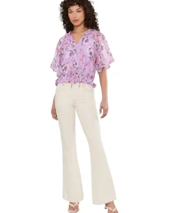 CeCe Ruffle Raglan Keyhole Tie Top Women's