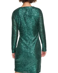 DKNY Sequin Side Ruched Dress Women's