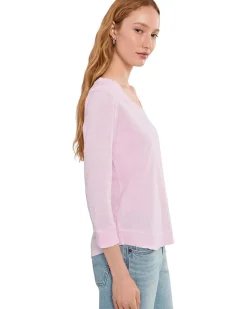 Elliott Lauren Garment Dye Tees - V-Neck 3/4 Sleeve Tee Women's