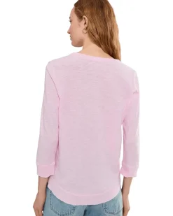 Elliott Lauren Garment Dye Tees - V-Neck 3/4 Sleeve Tee Women's