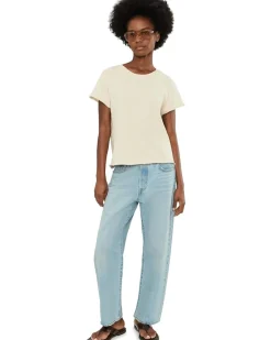 Elliott Lauren Garment Dye Tees - Short Sleeve Crew Neck Tee Women's